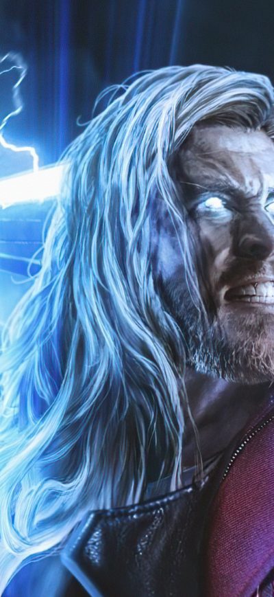 Fond d'écran iPhone Thor Thunder Strike 4k