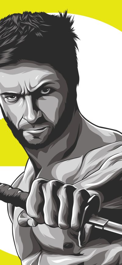 Fond d'écran iPhone Wolverine 4k Illustration