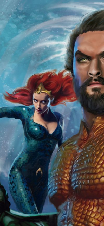Fond d'écran iPhone Aquaman Mera Art