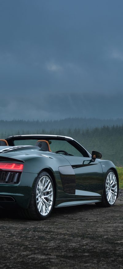 Fond d'écran iPhone Audi R8 Spyder V10 Plus 4k Rear 2017
