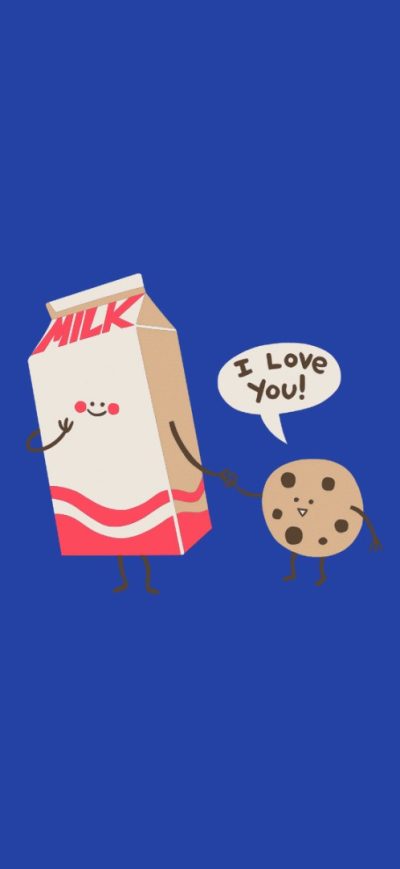 Fond d'écran iPhone Milk Cookie Love Minimalism