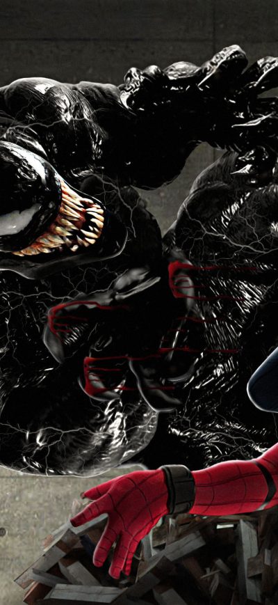 Fond d'écran iPhone Spiderman Vs Venom Art