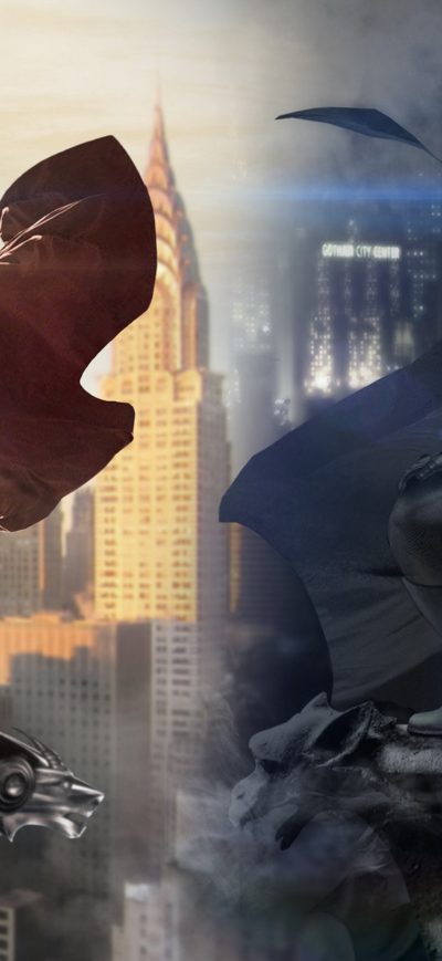 Fond d'écran iPhone Batman Vs Superman Day Vs Night Art