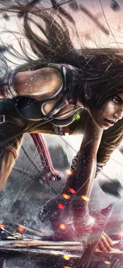 Fond d'écran iPhone Tomb Raider 8k Artwork