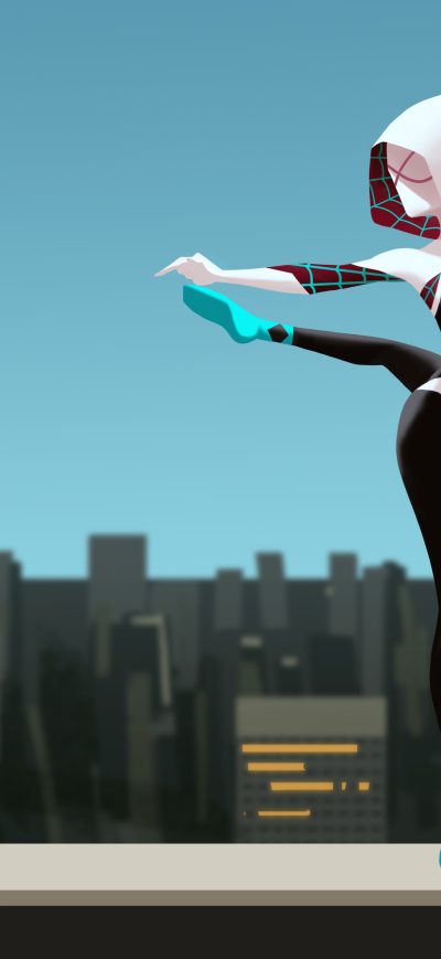 Fond d'écran iPhone Spider Gwen Dancing 5k