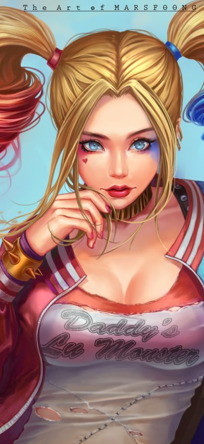 Fond d'écran Harley Quinn Fan Artwork sur iPhone