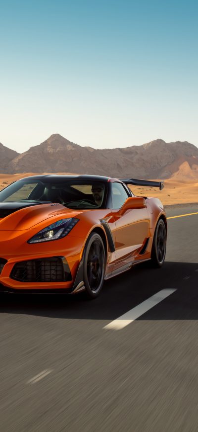 Fond d'écran iPhone Chevrolet Corvette ZR1 2019 Front View