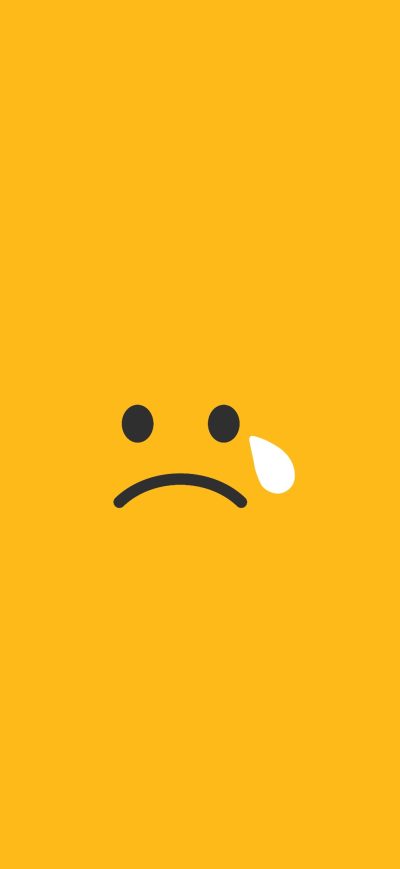 Fond d'écran iPhone Sad Tears Smiley Minimalism 4k