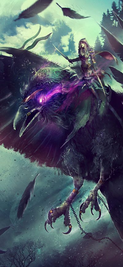 Fond d'écran iPhone World Of Warcraft Raven Fantasy 4k