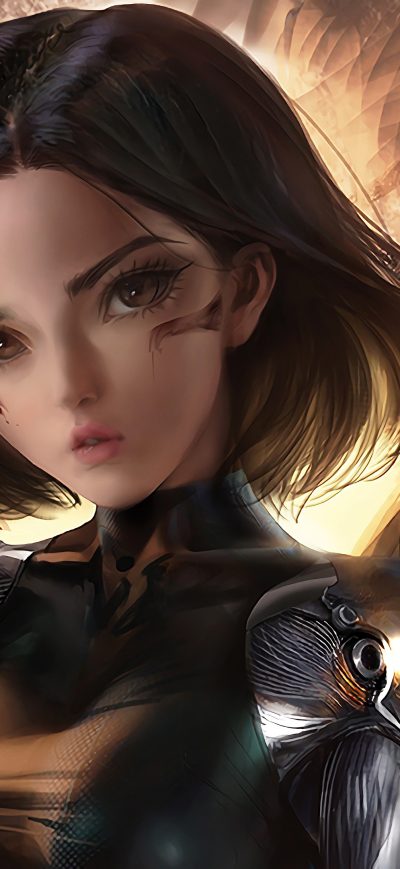 Fond d'écran iPhone Alita Battle Angel Fantasy Fan Art 4k