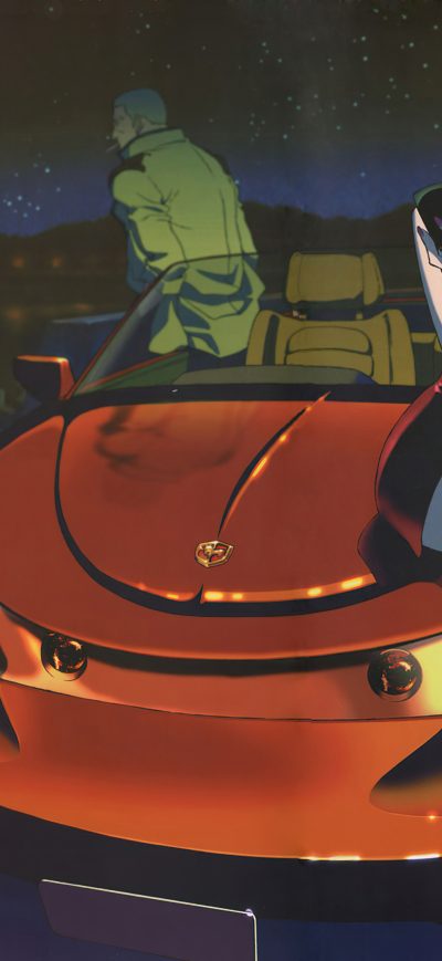 Fond d'écran iPhone Anime Girl Sitting On Car Bonnet