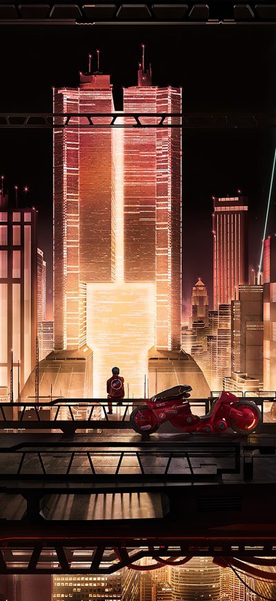 Fond d'écran Anime City Scape 4k sur iPhone