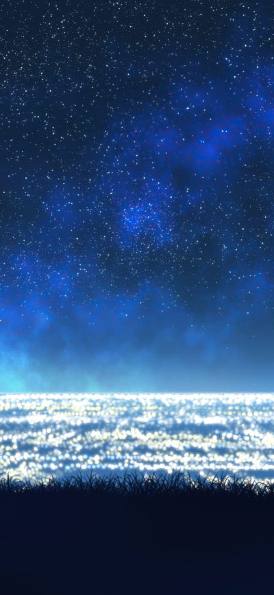 Fond d'écran iPhone Anime Girl At Hilltop Seeing Cityscape 8k