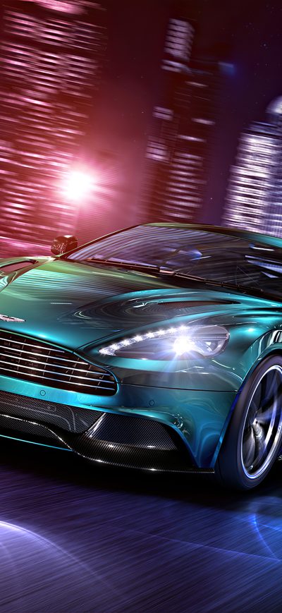 Fond d'écran iPhone AstonMartin Vanquish City Reflections 4k