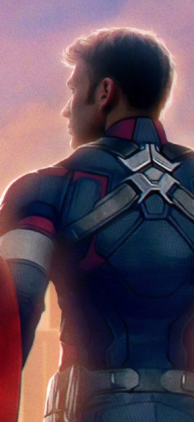 Fond d'écran iPhone Captain America Avengers Endgame Chinese Poster