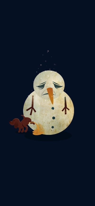 Fond d'écran iPhone Sad Snow Man
