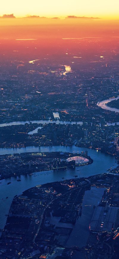 Fond d'écran iPhone London River Thames Aerial View