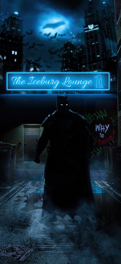 Fond d'écran iPhone Batman In Neon Alley 5k