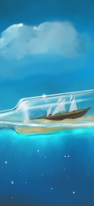Fond d'écran iPhone Boat In A Bottle