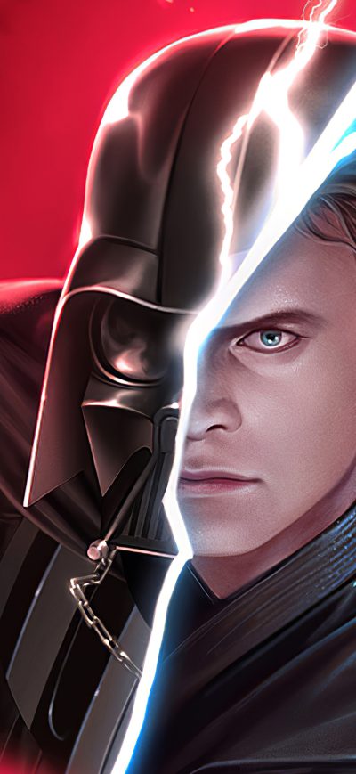 Fond d'écran iPhone Darth Vader Split Art