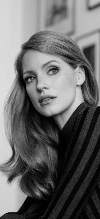 Fond d'écran iPhone Jessica Chastain Monochrome