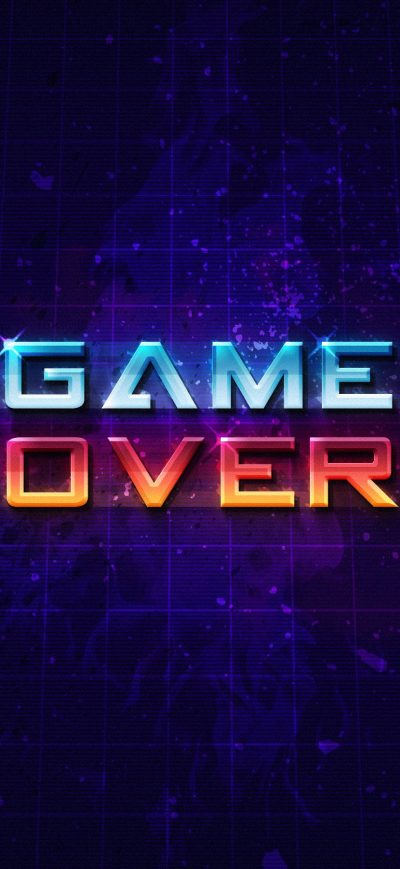 Fond d'écran iPhone Game Over Typography Art 4k