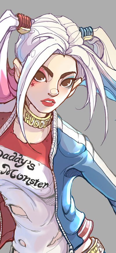 Fond d'écran Harleyquinn Play With Me 4k sur iPhone