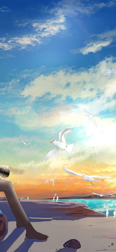 Fond d'écran iPhone Hatsune Miku Vocaloid Long Hairs Taking Nature Pics 4k