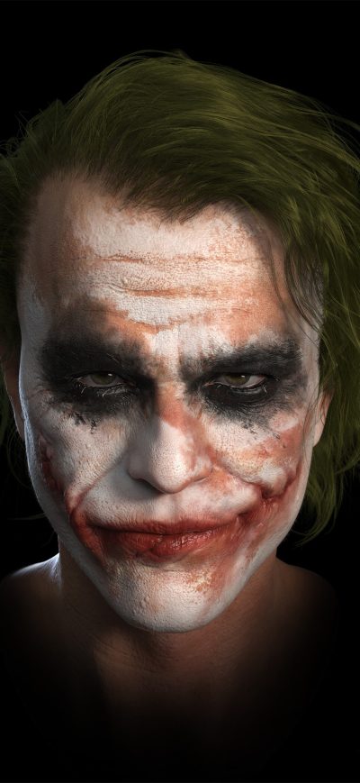 Fond d'écran iPhone Joker Heath Ledger 4k Art