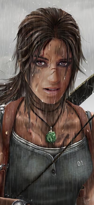 Fond d'écran iPhone Lara Croft With Gun