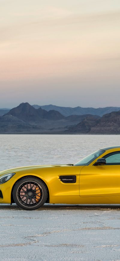 Fond d'écran iPhone Yellow Mercedes Benz Amg GT 8k