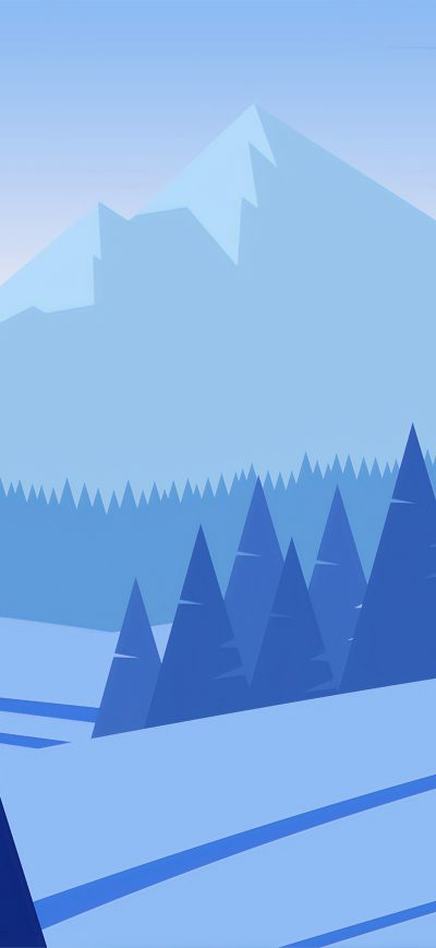 Fond d'écran iPhone Minimalist Mountains Snow 4k