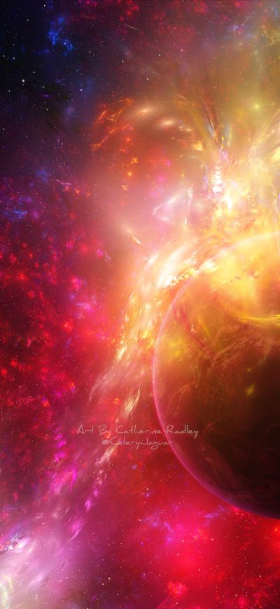 Fond d'écran iPhone Nebula Anger 4k