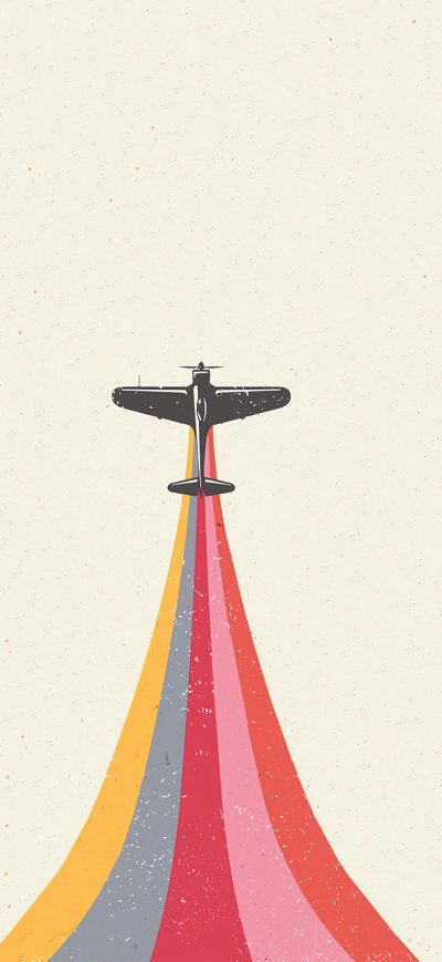 Fond d'écran iPhone Plane Minimal Art 4k