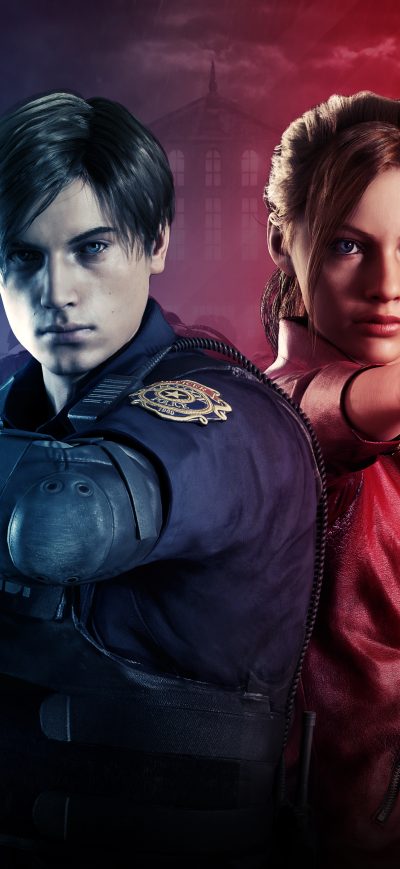 Fond d'écran iPhone Claire Redfield And Leon Resident Evil 2 8k