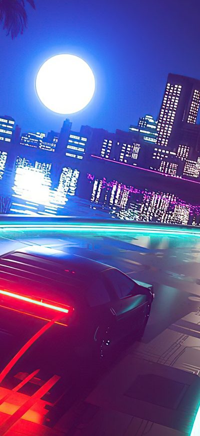 Fond d'écran iPhone Outrun Ride 4k