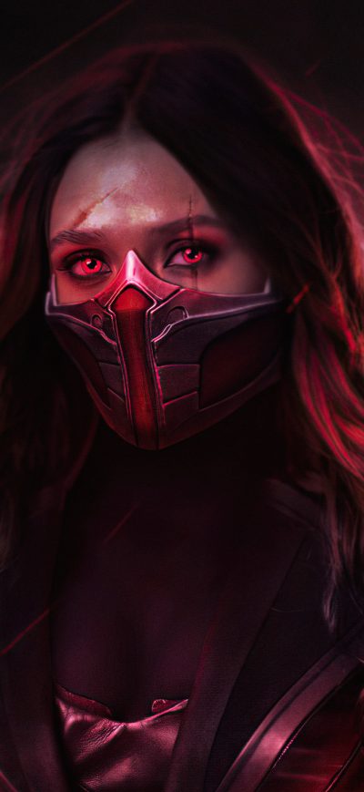 Fond d'écran iPhone Scarlet Witch Wanda Maximoff 5k
