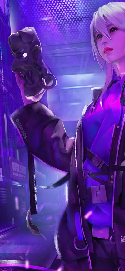Fond d'écran iPhone Scifi Cyberpunk Neon Art 4k