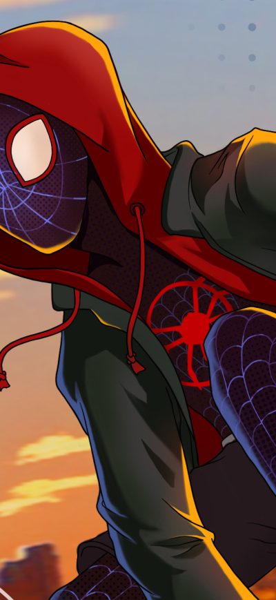 Fond d'écran iPhone Spiderman Miles Morales Spider Verse