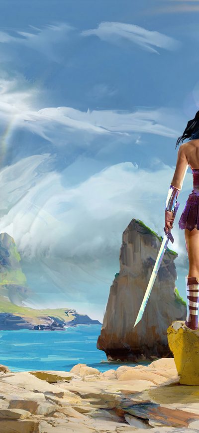 Fond d'écran iPhone Wonder Woman Paint Art 4k