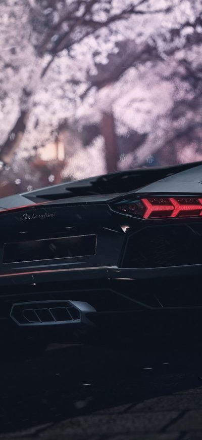 Fond d'écran Grey Lamborghini Aventador sur iPhone