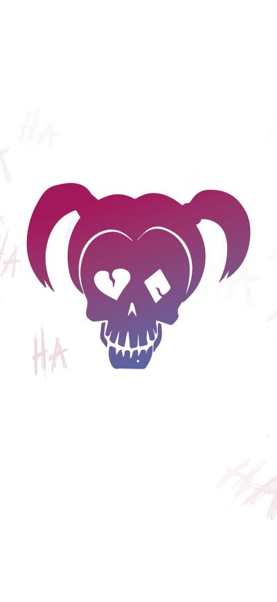 Fond d'écran Harley Quinn Logo Minimalism sur iPhone