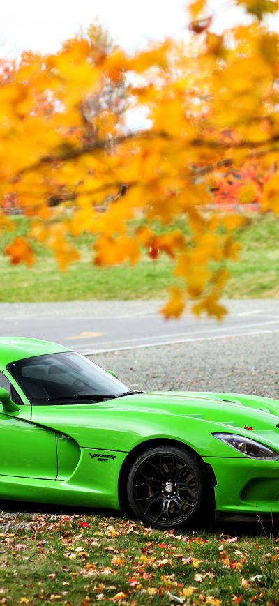 Fond d'écran iPhone Green Dodge Viper GTC 4k
