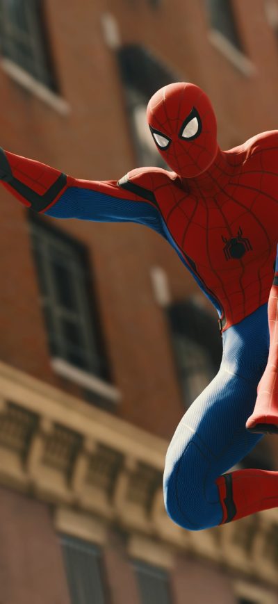 Fond d'écran iPhone Spiderman Jumping 4k