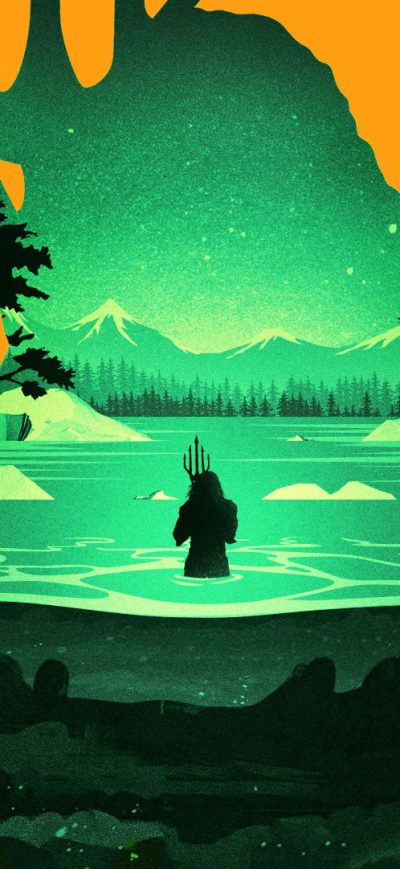 Fond d'écran iPhone Justice League Aquaman Artwork