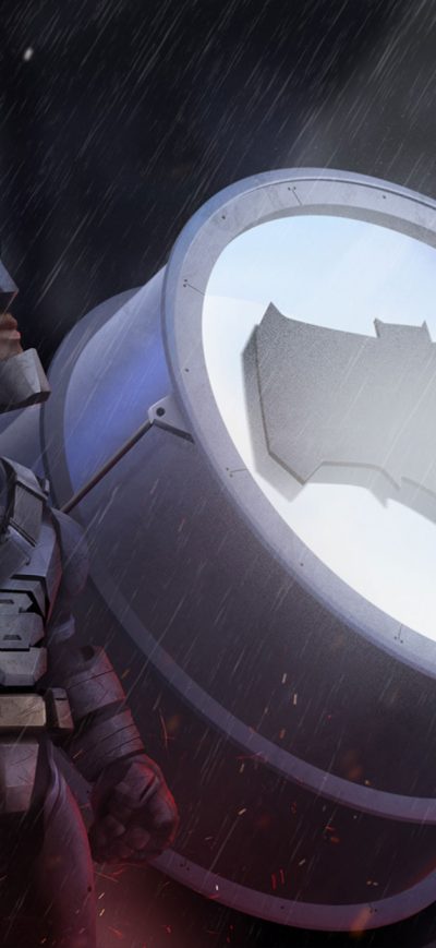Fond d'écran iPhone Batman Standing With Bat Signal