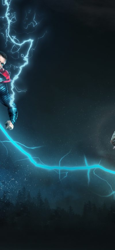 Fond d'écran iPhone Thor Vs Kratos Art