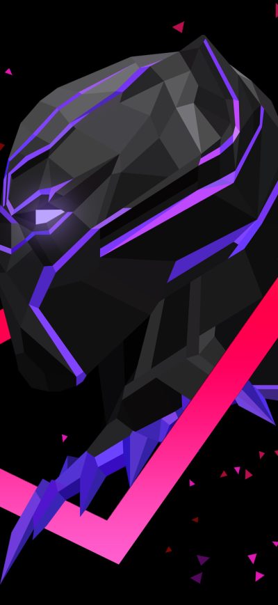 Fond d'écran iPhone Low Poly Art Black Panther