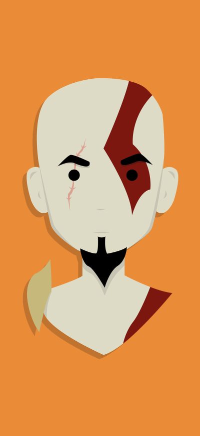 Fond d'écran iPhone Kratos God Of War Minimalist 4k