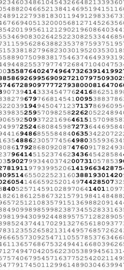 Fond d'écran PI sur iPhone